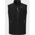 Funktionsweste SCHÖFFEL "Softshell Vest Tonion M", Herren, Gr. 46, schwarz (9990, schwarz), Oberstoff : Aussenseite: 92% Polyester 8% Elasthan Innenseite: 100% Polyester (Membran: Polyurethan), sportlich, ohne Ausschnitt, Westen