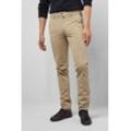 Chinos MEYER "M5 Chino", Herren, Gr. 30, Länge 32, braun (hellbraun), 98% Baumwolle;2% Elasthan, unifarben, figurumspielend lang, Hosen, im unifarbenen Design