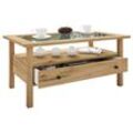 Couchtisch VCM "Holz Sofatisch Couchtisch Schublade Lingis L" Gr. 90, honig, eiche, B:90cm H:42cm T:54cm, Tische, Eckige Couchtische Couchtisch