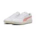 Sneaker PUMA "Puma Club Klassika SL Sneakers Damen", Gr. 35.5, weiß pink fruit silber metallic, Obermaterial: Textil, Synthetik; Futter: Textil, Synthetik; Innensohle: Textil; Laufsohle: Gummi, Schuhe