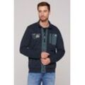 Sweatjacke CAMP DAVID, Herren, Gr. 4XL, blau (deep water), Material: 100% Baumwolle, bedruckt, bestickt, casual, lässig geschnitten normal, Langarm eingesetzt Rippbündchen, Sweatjacken, mit Stehkragen