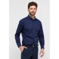 Langarmhemd ETERNA "COMFORT FIT", Herren, Gr. 40, verkürzte Ärmellängen, blau (navy), Popeline, 100% cotton, normal, Langarm Manschette, Hemden