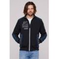 Softshelljacke CAMP DAVID, Herren, Gr. 4XL, blau, Material: 100% Polyester, Futter: 100% Polyester, bedruckt, bestickt, casual, lässig geschnitten normal, Langarm eingesetzt Rippbündchen, Jacken, mit Stehkragen