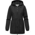 Outdoorjacke RAGWEAR "Monadissimo A YOUMODO", Damen, Gr. L (40), schwarz, Obermaterial: 100% Polyester, Innenfutter: 100% Polyester, Basic, gerade Po-bedeckend, hoch geschlossener Ausschnitt, Langarm Ärmel ohne Ärmelschlitz elastischer Bund mit innenliegendem Gummizug, Jacken, Wasserdichte Übergangsjacke mit Kapuze