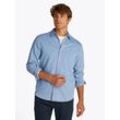 Jeanshemd TOMMY JEANS "REGULAR FIT LS DENIM SHIRT", Herren, Gr. XXL, N-Gr, blau (denim light), Web, Obermaterial: 100% Baumwolle, casual, regular fit, Langarm 1-Knopf-Manschette, Hemden