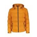 Steppjacke LERROS "LERROS Warm gefütterter Steppblouson mit versteckter Kapuze", Herren, Gr. XL, orange (pumpkin orange), 100% Polyester, Langarm, Jacken, Wasser- und windabweisend, atmungsaktiv