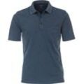 Poloshirt CASAMODA "CASAMODA Polo-Shirt uni", Herren, Gr. 4XL, blau (türkisblau), 55% Baumwolle, 45% Polyester, Shirts