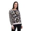 Strickpullover BETTY BARCLAY "Betty Barclay Feinstrickpullover mit Jacquard", Damen, Gr. 36, patch nature, schwarz, Strick, Obermaterial: 50% Baumwolle, 50% Polyacryl., casual, gerade lang, Rundhals, Langarm, Pullover, Jacquard