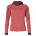 Funktionsshirt VAUDE, Gr. 36, rot (brick uni), Fleece, Obermaterial: 89% Polyester, 11% Elasthan, unifarben, sportlich, Langarm, Shirts