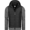 Steppjacke RAGWEAR "Doryan Mel", Herren, Gr. L (52), schwarz, Obermaterial 1: 100% Polyester, Obermaterial 2: 100% Polyester, Innenmaterial: 100% Polyester, Innenfutter: 100% Polyester, Wattierung: 100% Polyester, casual, gerade hüftbedeckend, hoch geschlossener Ausschnitt, Langarm Ärmel ohne Ärmelschlitz extrabreites Bündchen krempelbar, Jacken, Coole Herren Outdoorjacke mit weichen Ärmeln