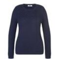 Rundhals-Pullover Anna Aura blau, 56