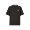 T-Shirt BOSS ORANGE "Shirt Te_Mixdenim", Herren, Gr. M, schwarz (schwarz001), Jersey, Obermaterial: 100% Baumwolle, unifarben, Basic, regular fit, Rundhals, Kurzarm, Shirts, mit kurzen Ärmeln