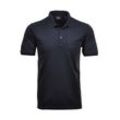 Poloshirt RAGMAN "Poloshirt Softknit-Polo", Herren, Gr. M, blau (dunkelblau), Obermaterial: 70% Baumwolle CO. 30% Polyester PES., Kurzarm, Shirts