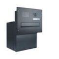 Kamera Durchwurf Briefkasten in RAL 9005 mit Busch-Jaeger Videostation 5 in schwarz - F-042