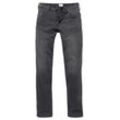 5-Pocket-Jeans MUSTANG "Style Washington Straight", Herren, Gr. 36, Länge 30, grau (medium, schwarz), Denim/Jeans, Obermaterial: 64% Baumwolle, 31% Polyester, 3% Viskose, 2% Elasthan, casual, straight fit, Jeans, mit leichten Abriebeffekten