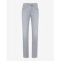 Brax Damen Five-Pocket-Hose Style MARY USED GREY, denim hellgrau, Gr. 34