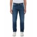 Straight-Jeans REPLAY "GROVER", Herren, Gr. 33, Länge 32, blau (tiefblau), Denim/Jeans, Obermaterial: 100% Baumwolle, casual, straight fit, Jeans, in vielen verschiedenen Waschungen, mit Stretch