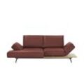 KOINOR Ecksofa Echtleder Phoenix ¦ rot ¦ Maße (cm): B: 240 H: 116 T: 132