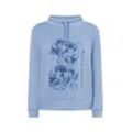 Olsen Sweatshirt Damen gemustert, hellblau