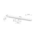 LED-Wandlampe Gallery, chromfarben, Metall Breite 62 cm IP44