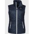 Funktionsweste SCHÖFFEL "Hybrid Vest Stams L", Damen, Gr. 36, blau (8820, blau), Oberstoff : 100% Nylon Oberstoff Seitenteile: 94% Polyester 6% Elasthan Wattierung :, sportlich, ohne Ausschnitt, Westen