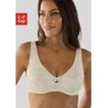 Minimizer-BH NUANCE, Damen, Gr. 100, Cup D, beige (creme), Microtouch, Spitze, Obermaterial: 50% Polyamid, 35% Polyester, 15% Elasthan, feminin, BHs, mit feiner, floraler Spitze und Cut-Out