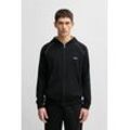 Kapuzensweatjacke BOSS "Mix&Match Jacket H", Herren, Gr. M, schwarz (schwarz 006), Sweatware, Obermaterial: 95% Baumwolle, 5% Elasthan, casual, Basic hüftbedeckend, Langarm elastischer Bund, Sweatjacken, mit Kängurutasche