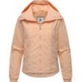 Outdoorjacke RAGWEAR "Cerys", Damen, Gr. L (40), orange (pfirsich), Obermaterial: 100% Nylon, Innenfutter: 100% Polyester, modisch, oversize hüftlang, hoch geschlossener Ausschnitt, Langarm Ärmel ohne Ärmelschlitz elastischer Bund, Jacken, kurze Damen Übergangsjacke mit verstaubarer Kapuze