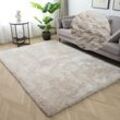 Hochflor-Teppich HOME AFFAIRE "Micro Shaggy" Gr. 35, beige, B:230cm H:53mm L:320cm, Kunstfaser, Teppiche, weich, flauschig, Uni-Farben, Wohnzimmer, Schlafzimmer, Kinderzimmer