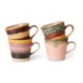 HKliving - 70's Cappuccino Tassen, 300 ml, vista (4er-Set)