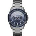 Chronograph ARMANI EXCHANGE, anthrazit, blau, Armbanduhren, Herren, Quarzuhr, Armbanduhr, Herrenuhr, bis 10 bar wasserdicht, Datum