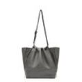 Shopper LIEBESKIND BERLIN "Shopper M LOU 2 3D LEATHER", Damen, Gr. B/H/T: 26,5cm x 32cm x 11,5cm, grau (iron), Leder, Taschen