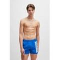 Badeshorts HUGO BLUE "BLUE OKKO", Herren, Gr. L, N-Gr, blau (open blau 493), Microfaser, Obermaterial: 100% Polyamid, casual, Badehosen