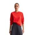 Strickpullover MARC O'POLO DENIM "aus Soft Cotton Stretch", Damen, Gr. S, rot (vermillion rot), Obermaterial: 58% Baumwolle, 25% Polyamid, 17% Polyester, unifarben, casual, Rundhals, Langarm, Pullover