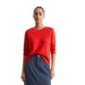 Strickpullover MARC O'POLO DENIM "aus reinem Organic Cotton", Damen, Gr. L, rot (vermillion rot), Obermaterial: 100% Baumwolle, unifarben, casual, Rundhals, Langarm, Pullover