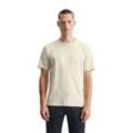 T-Shirt MARC O'POLO "aus reiner Bio-Baumwolle", Herren, Gr. L, braun (hellbraun), Obermaterial: 100% Baumwolle, unifarben, Basic, regular fit, Rundhals, Kurzarm Umschlagbund, Shirts