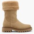 Leder Boots - Damen - beige - 37