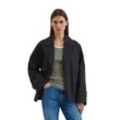 Outdoorjacke MARC O'POLO "aus Organic Cotton-Twill", Damen, Gr. 34, blau (deep night blau), Obermaterial: 100% Baumwolle, unifarben, casual, regular fit, Langarm normaler Saum, Jacken