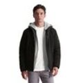 Outdoorjacke MARC O'POLO "aus recyceltem Polyester", Herren, Gr. M, schwarz, Obermaterial: 100% Polyester; Füllung: 100% Polyester; Futter: 100% Polyester, unifarben, regular fit, Langarm Bündchen, Jacken