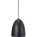 Pendelleuchte "NEXUS", schwarz, Ø 20cm H: 25cm, DESIGN FOR THE PEOPLE, Lampen, Hängeleuchte, Textil Kabel, Skandinavische Design