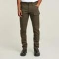 Cargohose G-STAR "Rovic Cargo regular tapered", Herren, Gr. 36, Länge 32, grau (gs grau), Web, Obermaterial: 99% Baumwolle, 1% Elasthan, casual, gerade, unten schmal lang, Hosen