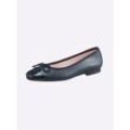 Ballerina HEINE, Damen, Gr. 39, blau (marine), Leder, Glattleder, Synthetik, modisch, Schuhe