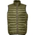 Steppjacke BLEND "BHBROMSEY reversible jkt", Herren, Gr. L, grün (olive night), Web, Obermaterial: 100% Polyester, unifarben, modisch, regular fit, ohne Ärmel, Jacken