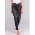 Slim-fit-Jeans ANGELS "SKINNY", Damen, Gr. 36, Länge 32, grau (grau used), Denim/Jeans, Obermaterial: 93% Baumwolle, 5% Polyester, 2% Elasthan, casual, slim fit, Jeans