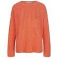 Pullover Rundhals-Ausschnitt Peter Hahn orange, 36/38