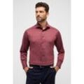 Langarmhemd ETERNA "MODERN FIT", Herren, Gr. 44, Normalgrößen, rot (purpur), Twill, 100% cotton, tailliert, Langarm Manschette, Hemden, EASY IRON (bügelleicht)