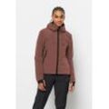 Fahrradjacke JACK WOLFSKIN "BIKE COMMUTE INS JKT W", Damen, Gr. XS (34), braun (wild, ginger), OBERSTOFF 87% POLYAMID, 13% ELASTHAN FUTTER 100% POLYESTER FÜLLUNG 100% POLYESTER, Jacken