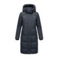 Winterjacke MARIKOO "LARYAA XVI", Damen, Gr. L, blau (navy), Obermaterial: 100% Polyester ; Innenmaterial: 100% Polyester; Futter: 100% Polyester, Jacken, mit abnehmbarer Kapuze