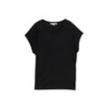 TOM TAILOR DENIM Damen Basic T-Shirt, schwarz, Uni, Gr. XL