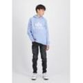 Hoodie ALPHA INDUSTRIES "Alpha Industries Kids - Hoodies Basic Hoodie Kids/Teens", Mädchen, Gr. 10, blau (light blau), Obermaterial: 80% Baumwolle, 20% Polyester, regular fit, Sweatshirts